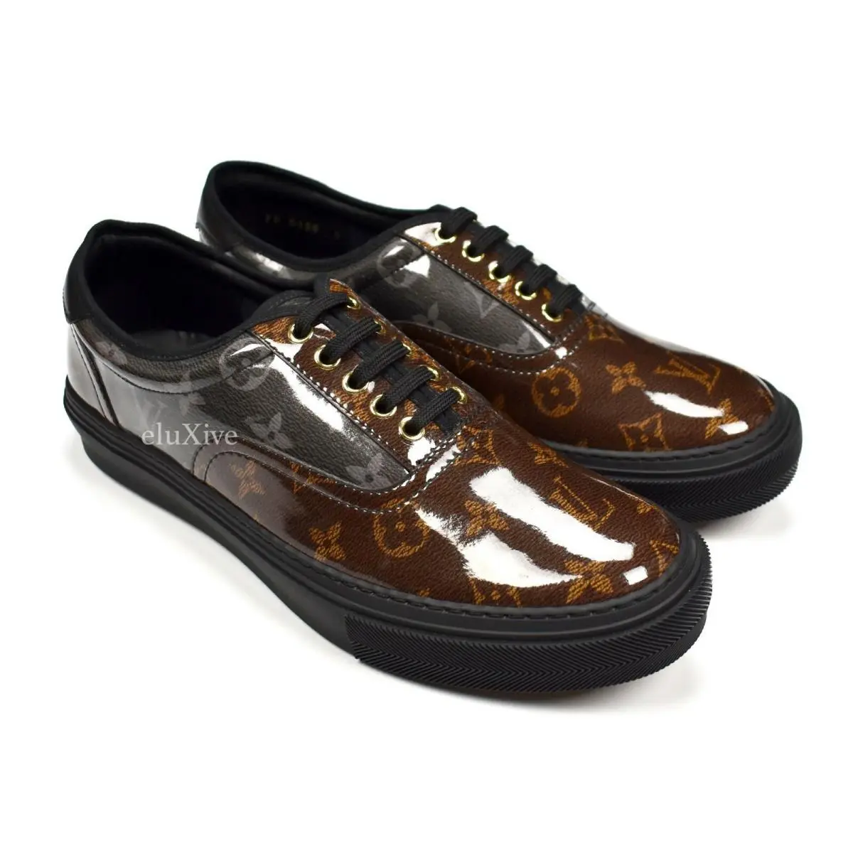 Louis Vuitton Men`s Monogram Glaze Logo Trocadero Sneakers 8 LV 9