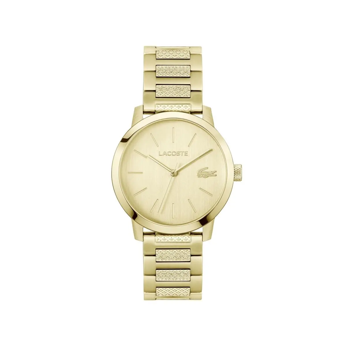 Lacoste.12.12 Metropole Men`s 3H Quartz Watch Stainless Steel Gold Plated
