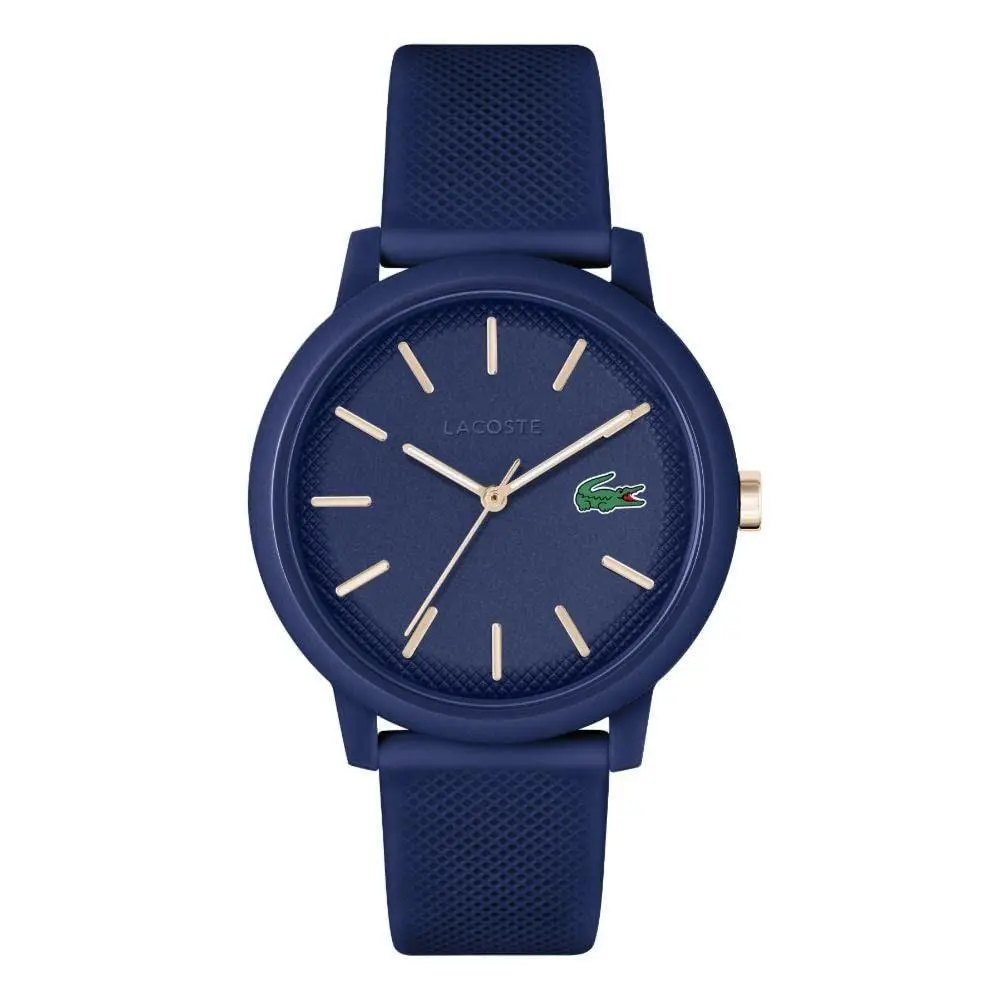 12.12 Men`s Quartz Watch - TR90 Case - 42MM Blue Silver by Lacoste