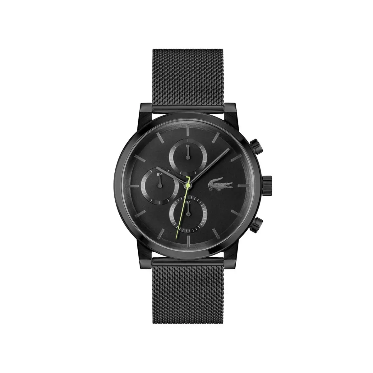 Lacoste Replay Men`s Watch - Multifunction - Contemporary Stylish Black Mesh
