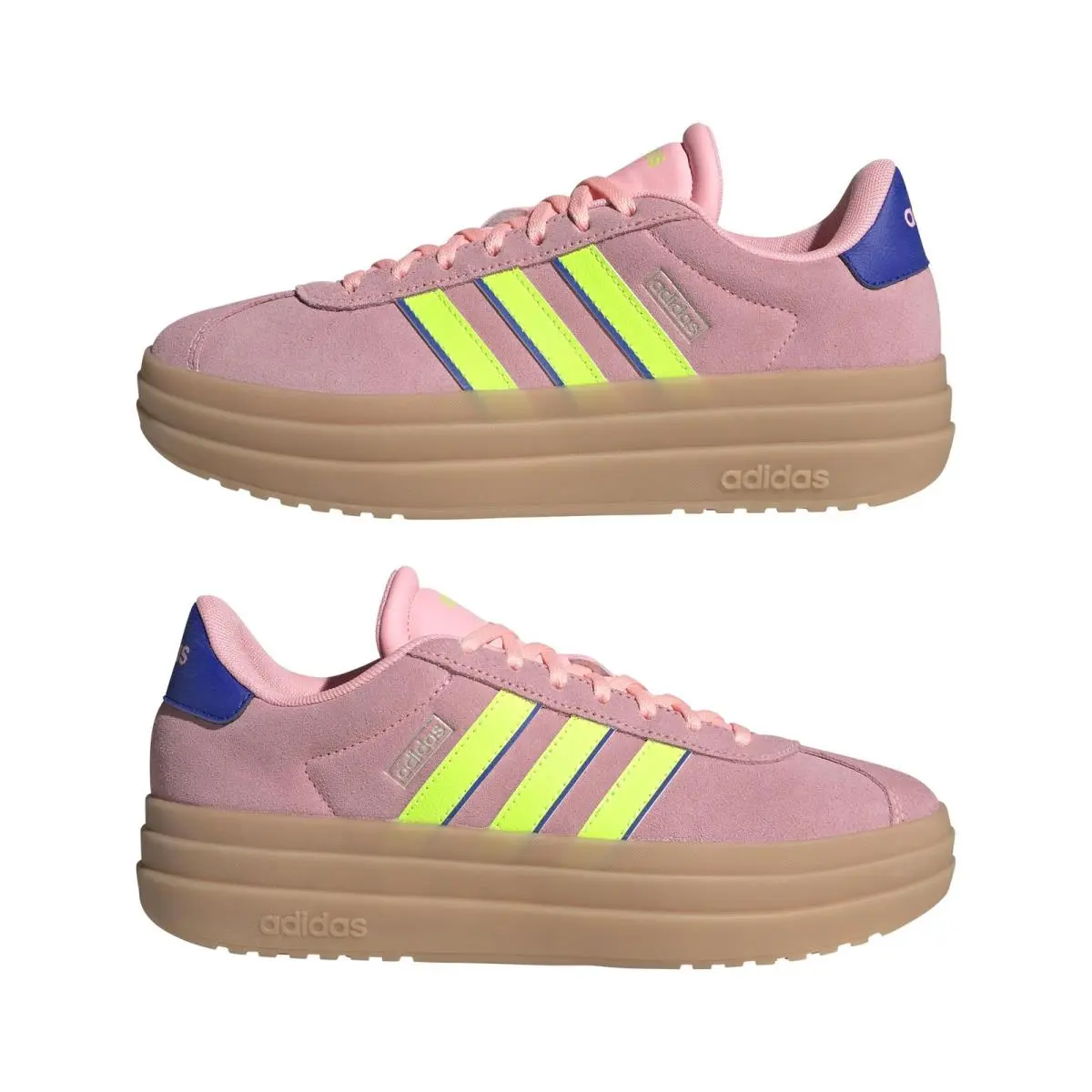 Adidas shoes - adidas VL Court Bold - Court Bold - Pink Spark/Lucid Lemon/Lucid Blue (UPC: 196478207987) 6
