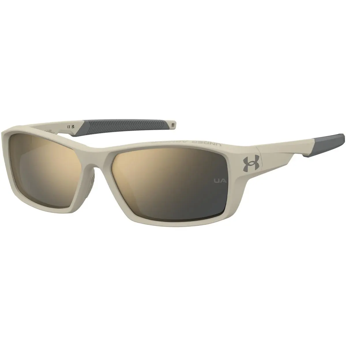 UA Fanatical Men`s Matte Khaki Rectangle Sunglasses 02QU JO Taiwan by Under Armour