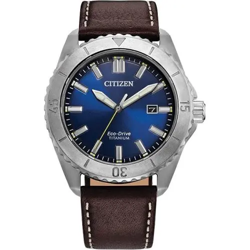 Men`s Eco-drive Brycen Sport Casual Watch Silver-tone Titanium Case by Citizen