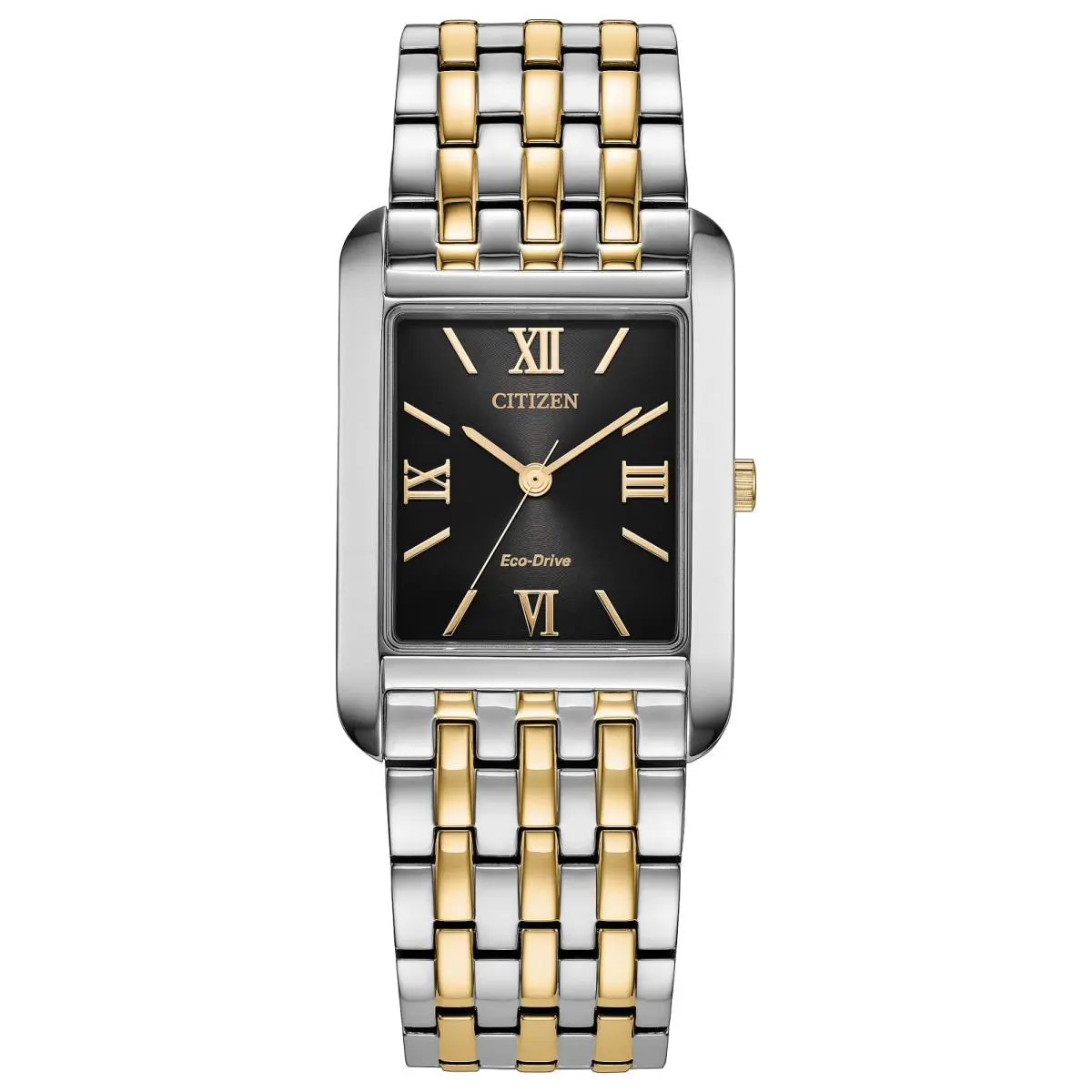 Addysen Eco-drive Dress Rectangle Two Tone Mens Watch BJ6574-59E by Citizen