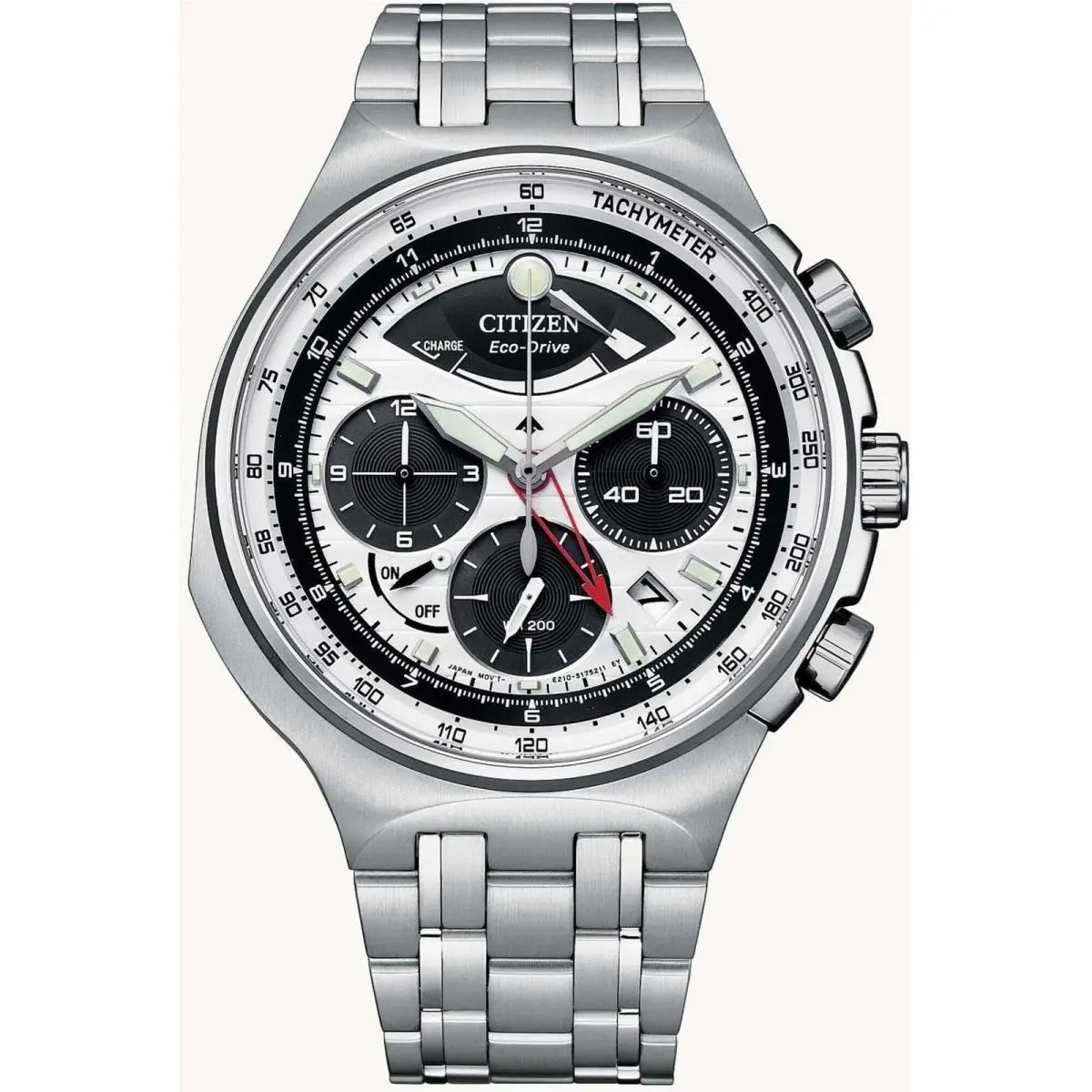 Men`s Watch Promaster Land Eco-drive White Dial Bracelet AV0090-50A by Citizen