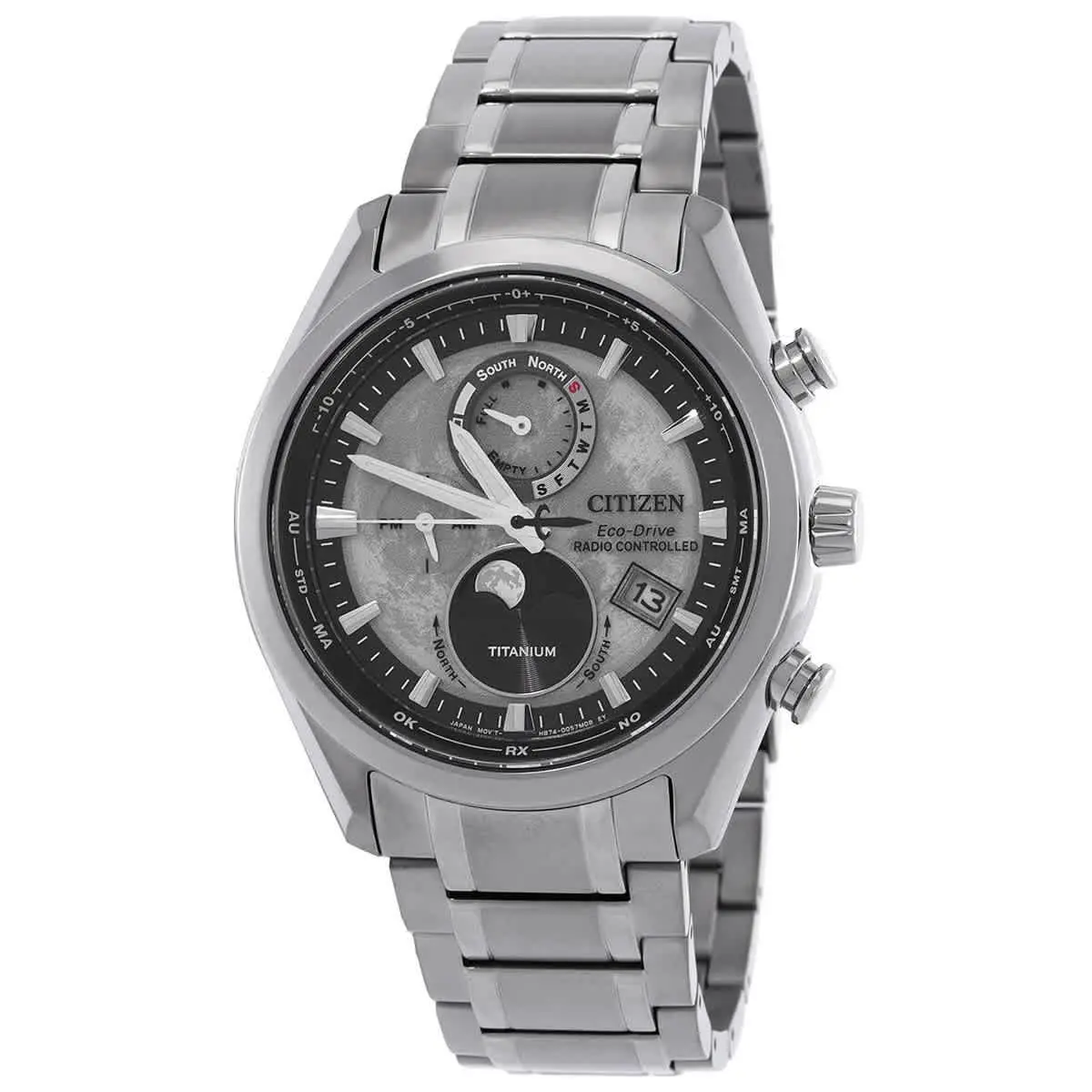 Tsuki-yomi A-t Perpetual World Time Grey Dial Men`s Watch BY1010-57H by Citizen