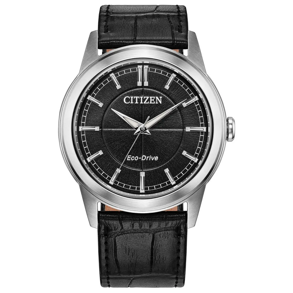 Eco-drive Rolan Black Leather Strap Mens Watch AW2110-06E by Citizen