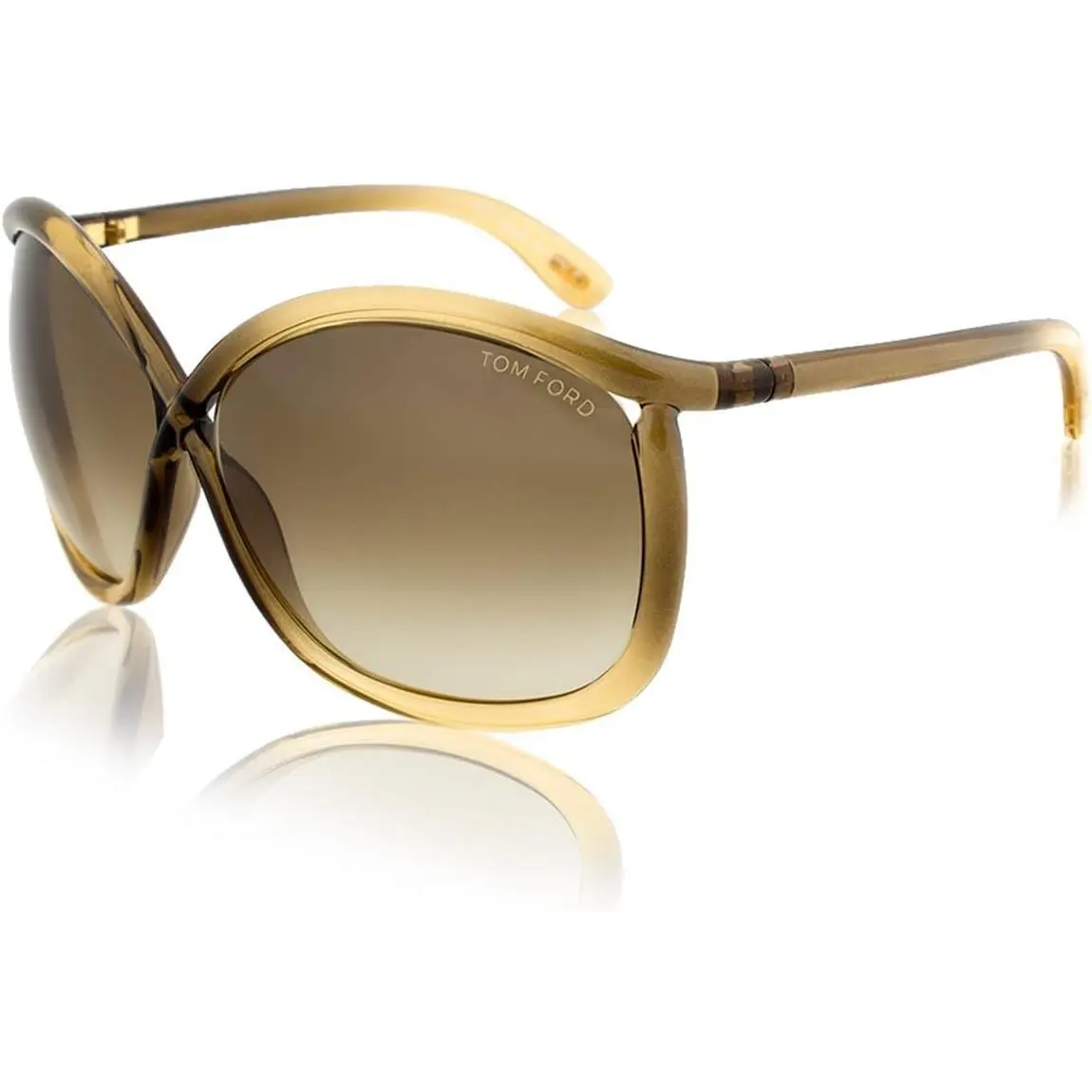 TF0201-CHARLIE 98P 64mm Sunglasses Light Beige / Brown Gradient Lens by Tom Ford