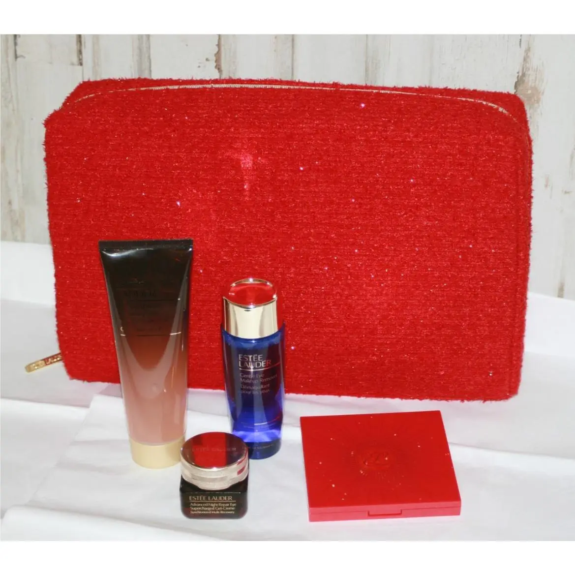 5 Pc Lot Bag Full Size Cleanser Remover Eye Shadow Night Repair by Estée Lauder