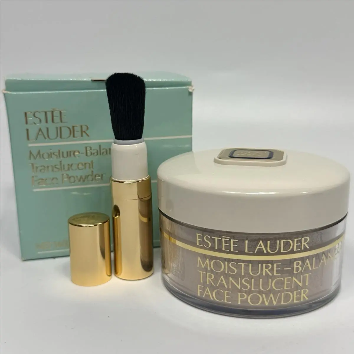 Vtg Estee Lauder Loose Face Powder Buff 08 Moisture Balanced Translucent Brush by Estée Lauder
