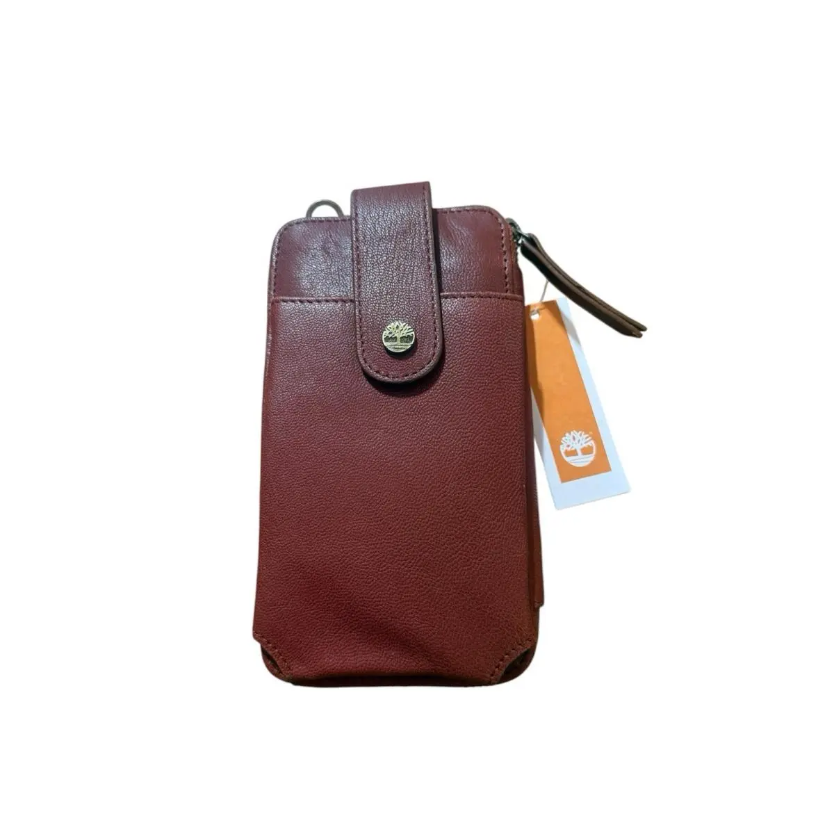 Leather Crossbody Phone Wallet Purse Brown Rfid DW0913/01 by Timberland