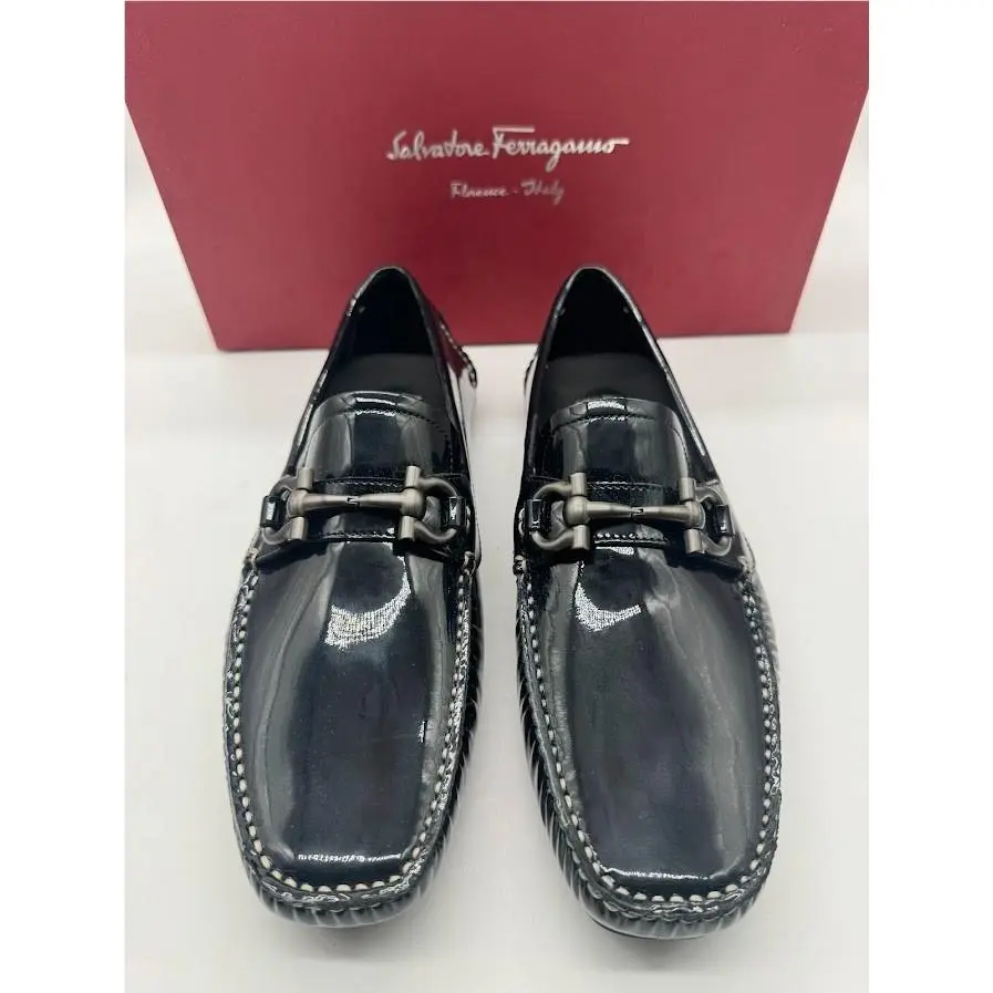 Salvatore Ferragamo shoes - Salvatore Ferragamo Parigi Gancini Bit Driver - Black 0