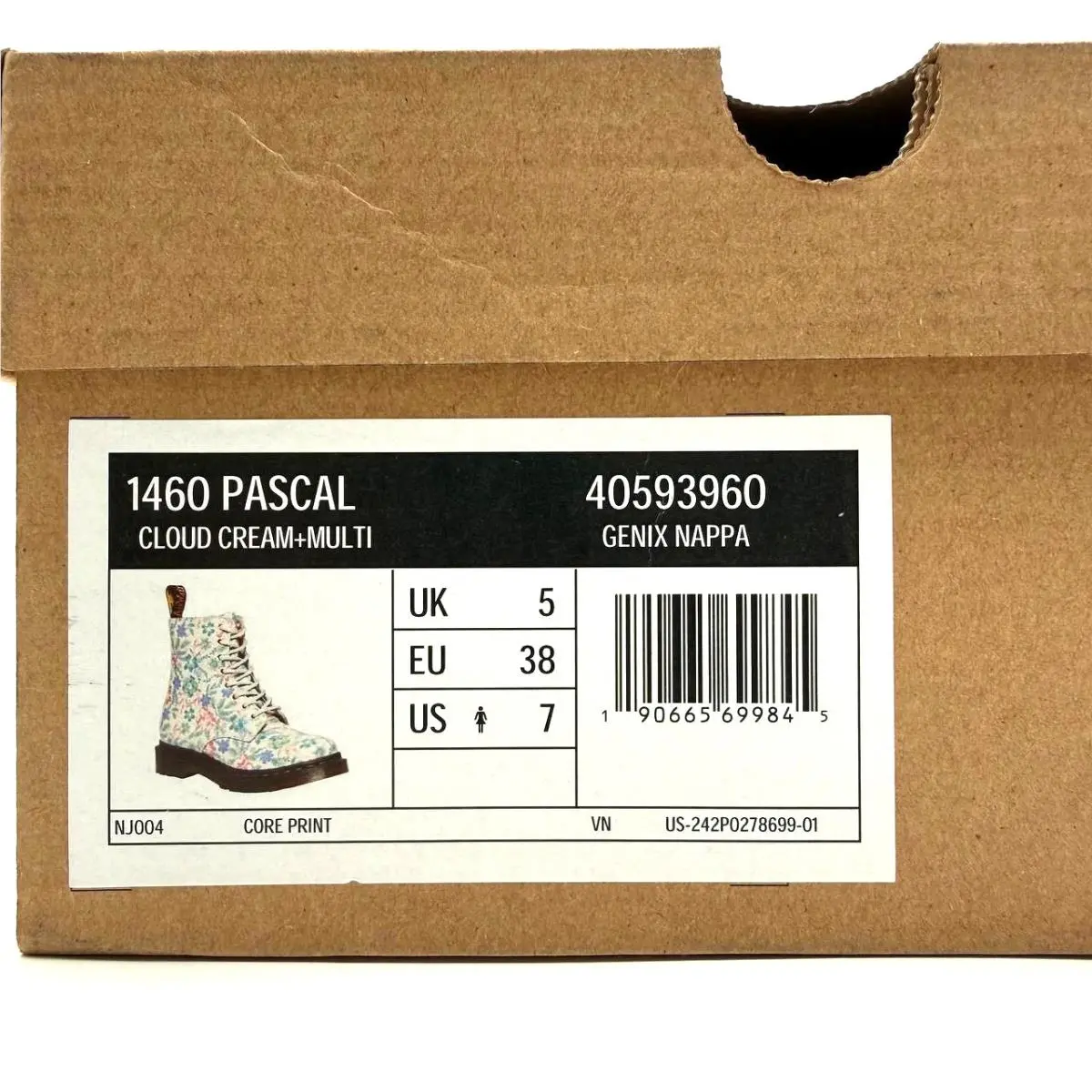 Dr. Martens shoes - Dr. Martens Pascal - Martens Pascal - 40593960 - Multicolor, Manufacturer: Cloud Cream + Multi / Genix Nappa (UPC: 190665699845) 7