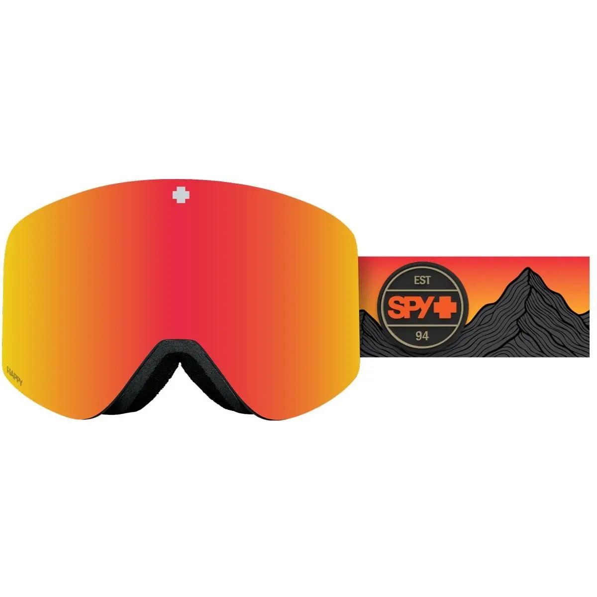 Spy Marauder Snow Goggles Mtn Scape Dusk Orange Hpy Bronze Red Mirror + HB Pink