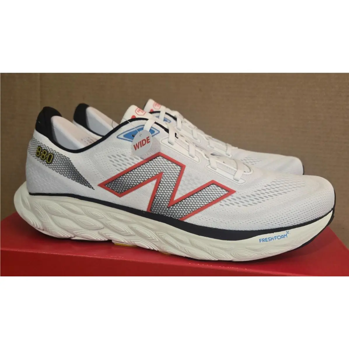 New Balance shoes - New Balance 880 - M880C14 - White/Neo Flame/Black (UPC: 197375626970) 1