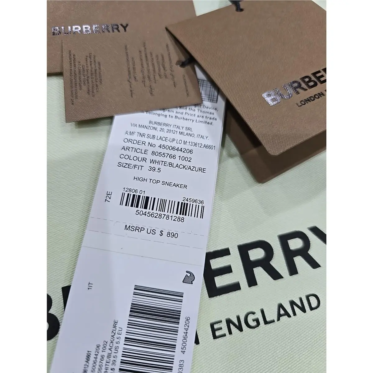 Burberry shoes - Burberry High-Top Sneakers - Sneakers - Black (UPC: 5045628781288) 10