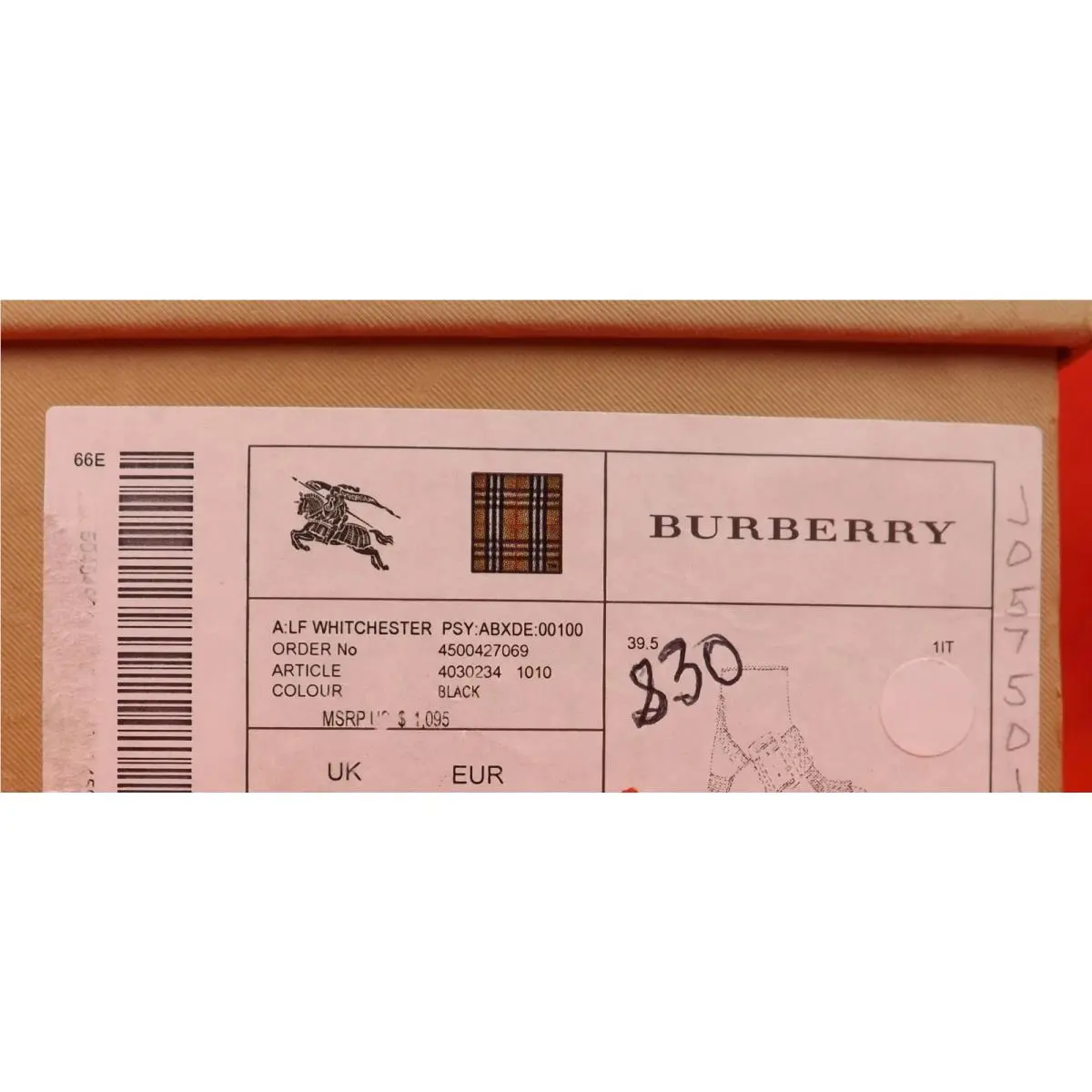 Burberry shoes - BURBERRY WHITCHESTER - WHITCHESTER - Black (UPC: 5045629591527) 9