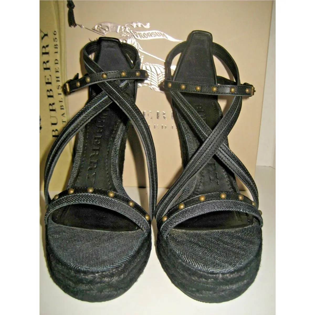 Burberry shoes - Demin Check Jaquard - Demin Check Jaquard - Black, Main: Nude 1