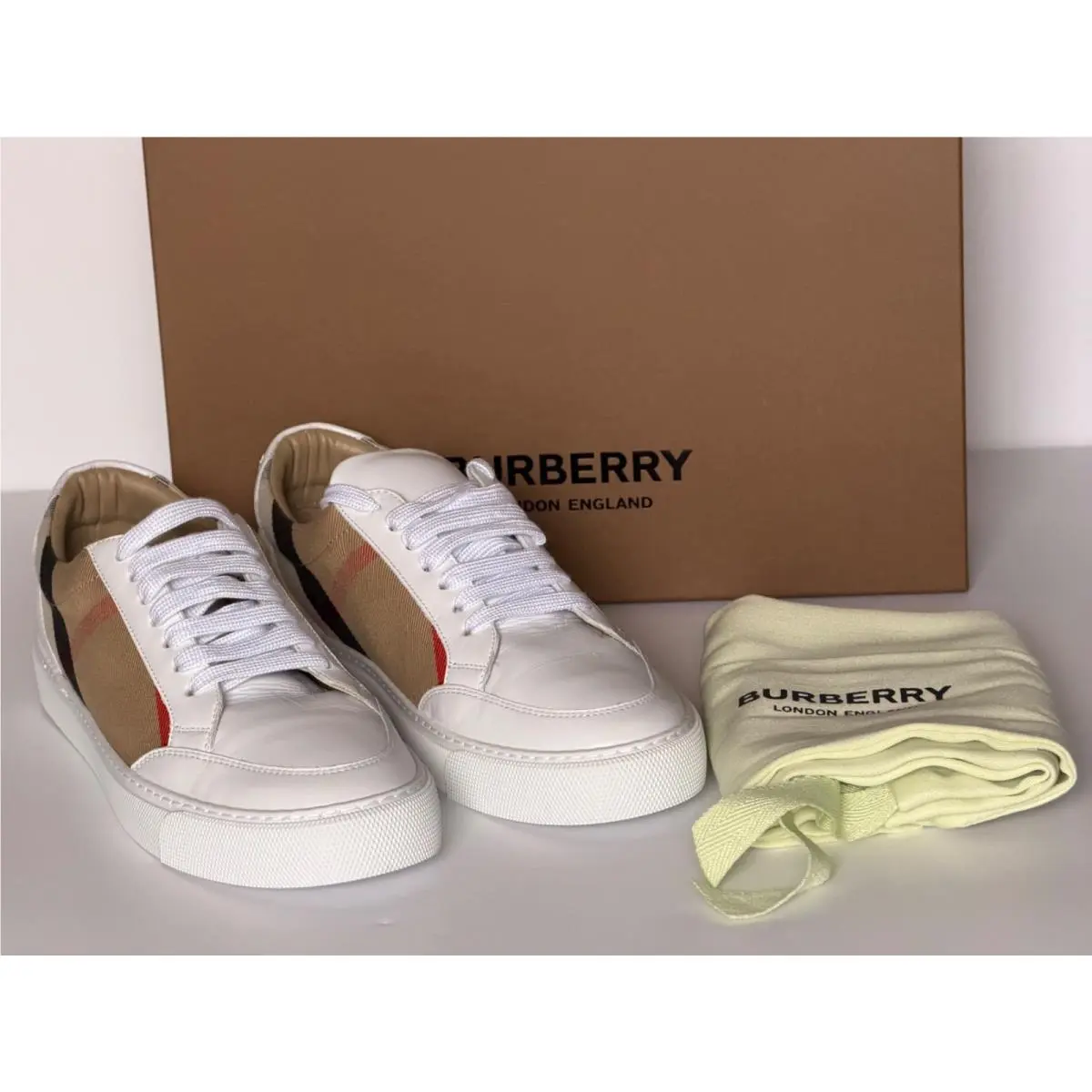Burberry shoes - Burberry Salmond Check - Salmond Check - White 13
