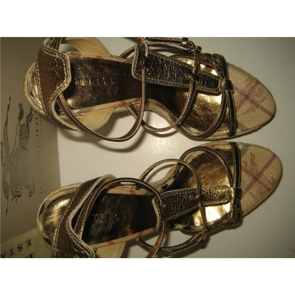 Burberry shoes - Demin Check Jaquard - Demin Check Jaquard - Gold, Main: Gold 2