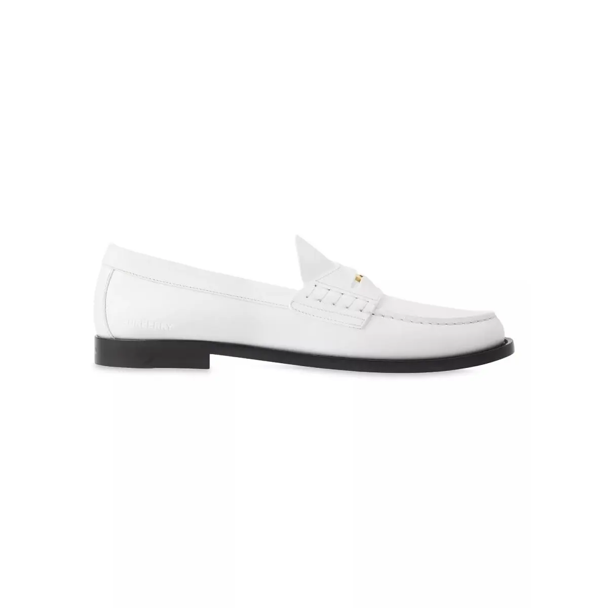 Burberry Rupert Leather Penny Loafers Size 38.5 Msrp: - White
