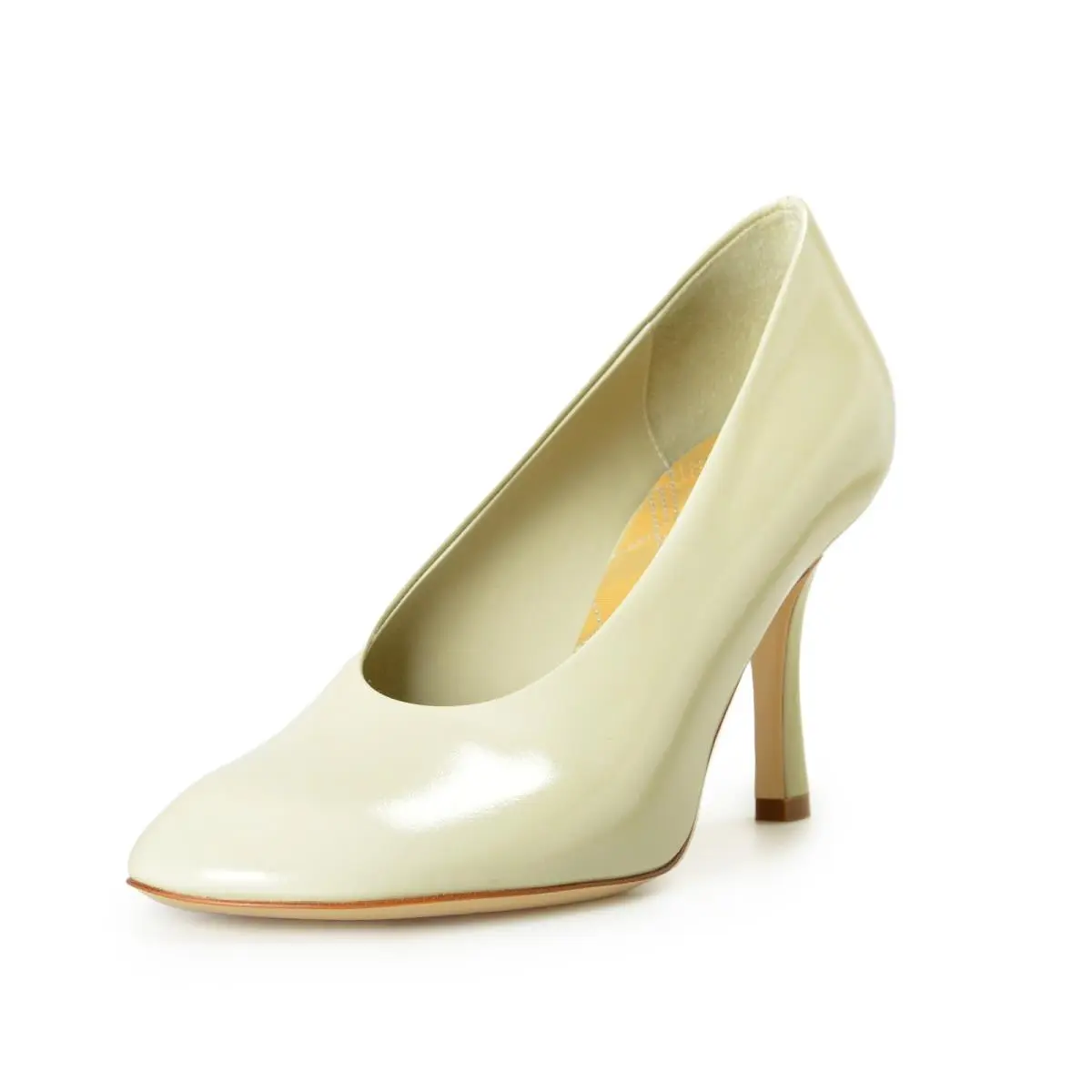 Burberry Women`s Baby Pump Leather Heeled Pumps Shoes US 7.5 Eur 37.5 - Pebble (Stone Beige)