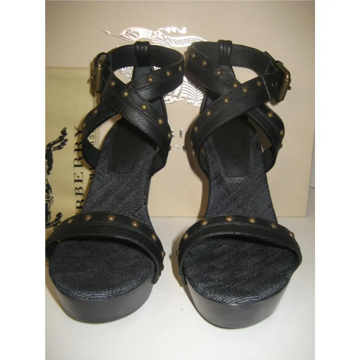 Burberry shoes - Demin Check Jaquard - Demin Check Jaquard - Black, Main: Nude 2
