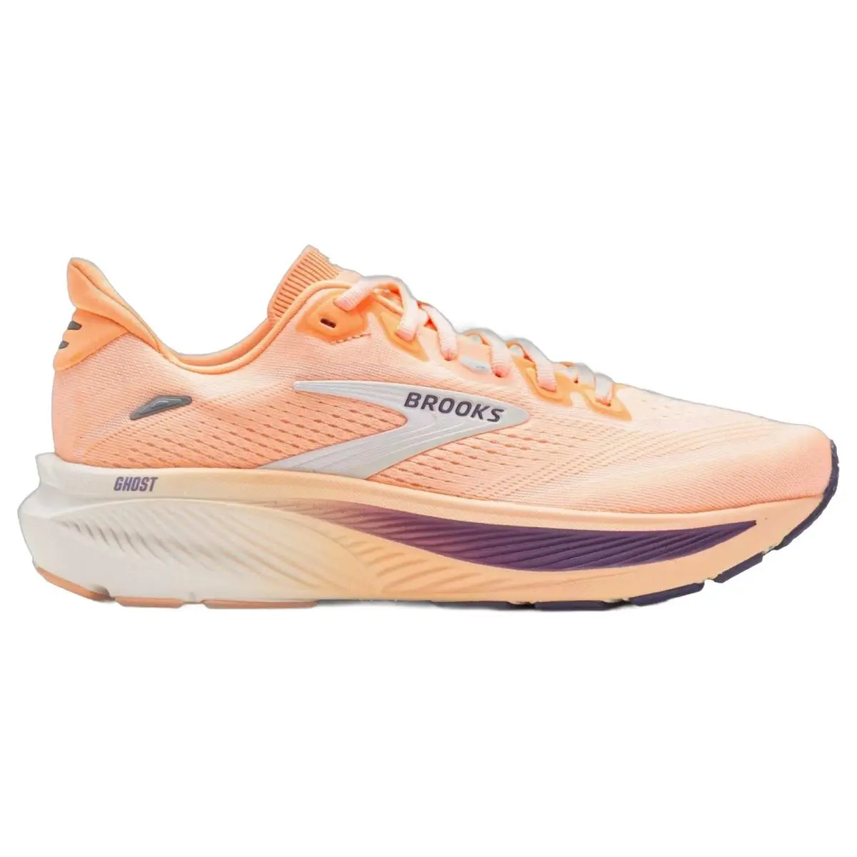 Brooks shoes - Brooks Ghost 18 - Ghost - 1204821B857 - Peach/Grape/Coconut 6