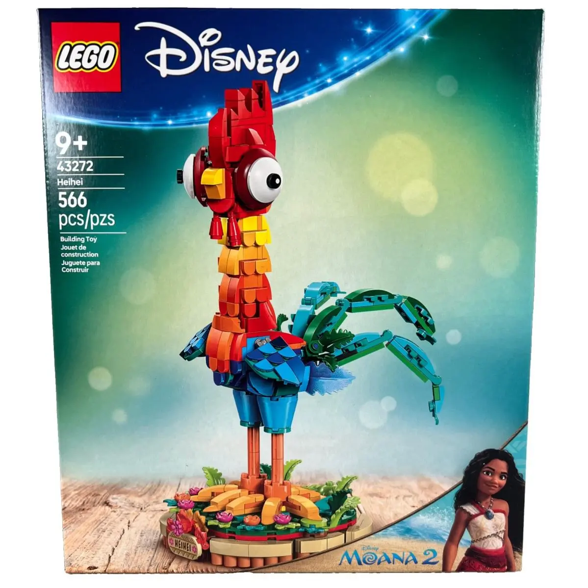 Lego Disney Moana 2 Heihei 43272 Chicken Set 566 Pieces Boat Snack New/sealed