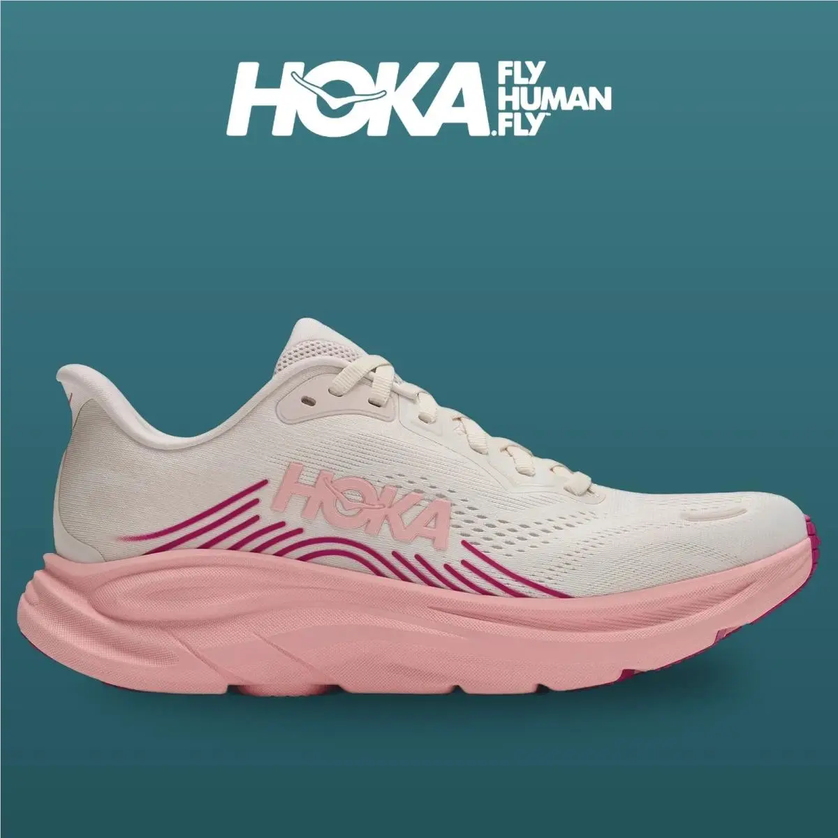 Hoka shoes - HOKA Clifton 11 Wide - Clifton Wide - 1176573-RWY - Rose Cream/Dewy Pink 8