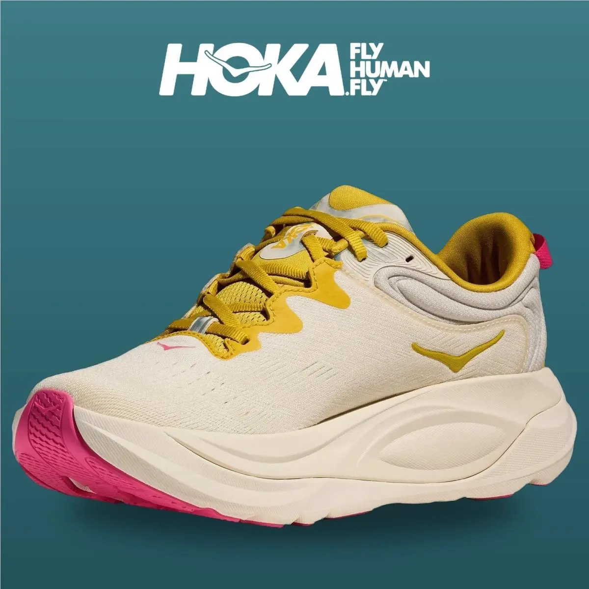 Hoka shoes - Gaviota 6 - Gaviota - 1171933-BHY - Birch/Yellow Gold 5