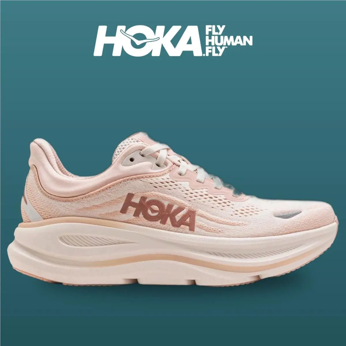 Hoka shoes - HOKA Bondi 9 Wide - Bondi Wide - 1162012-RLTT - Rose Latte/Rose Cream 9
