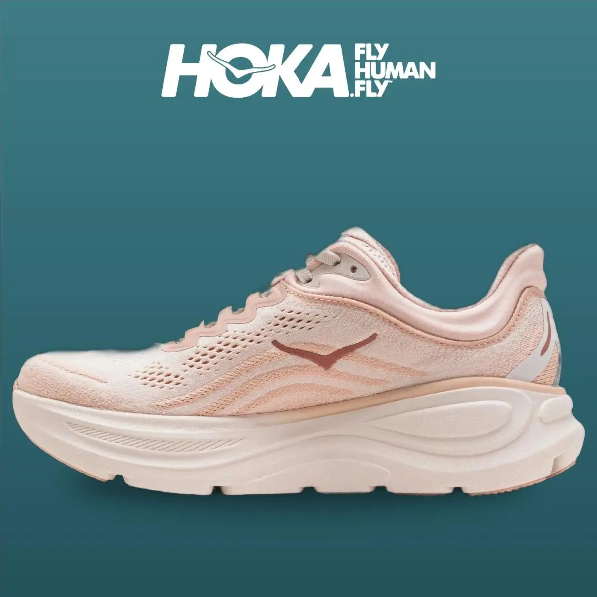 Hoka shoes - HOKA Bondi 9 Wide - Bondi Wide - 1162012-RLTT - Rose Latte/Rose Cream 11