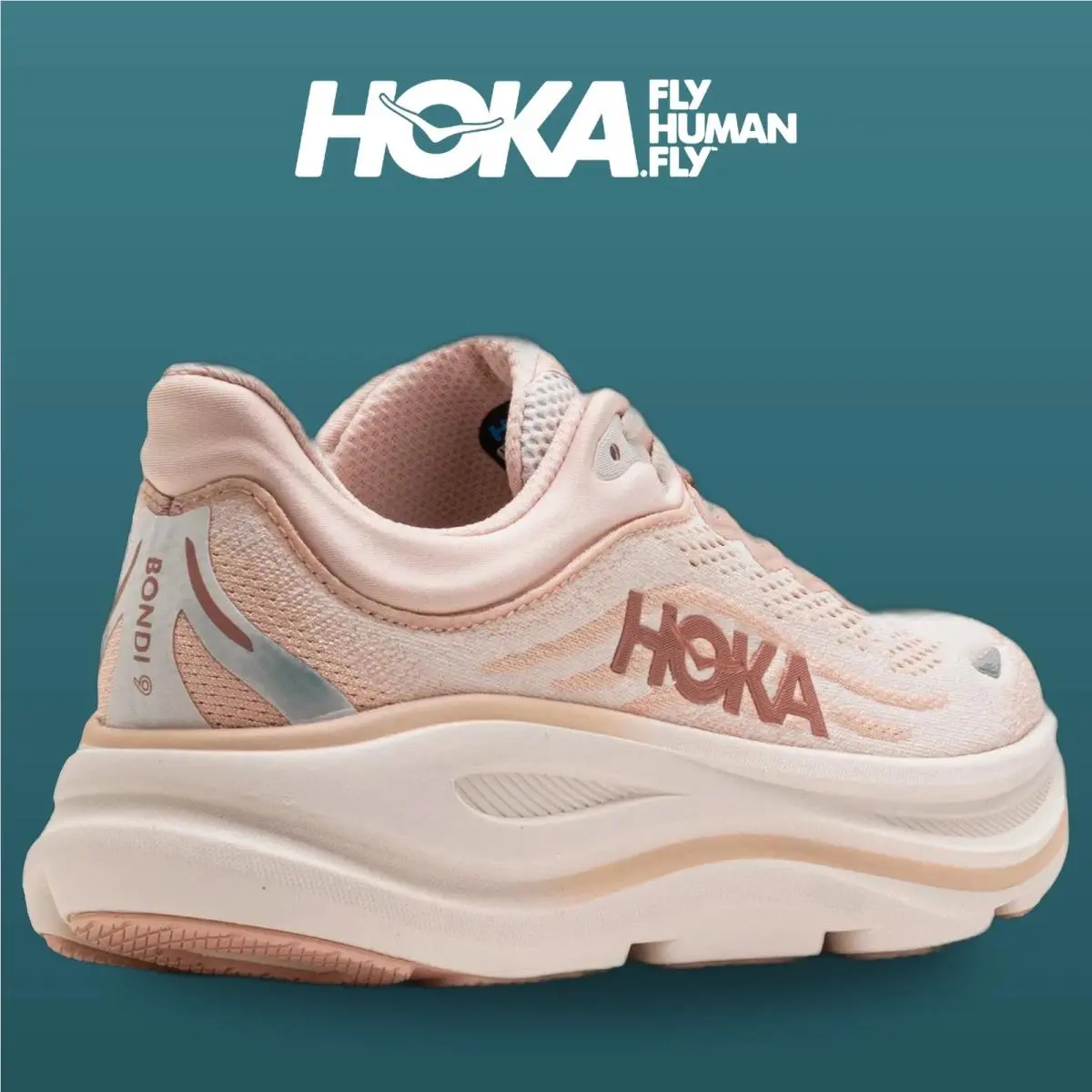 Hoka shoes - HOKA Bondi 9 Wide - Bondi Wide - 1162012-RLTT - Rose Latte/Rose Cream 15