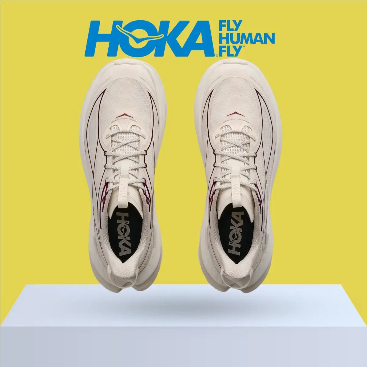 Hoka shoes - Hoka One One Mach Remastered - Alabaster/Cherry Syrup 7