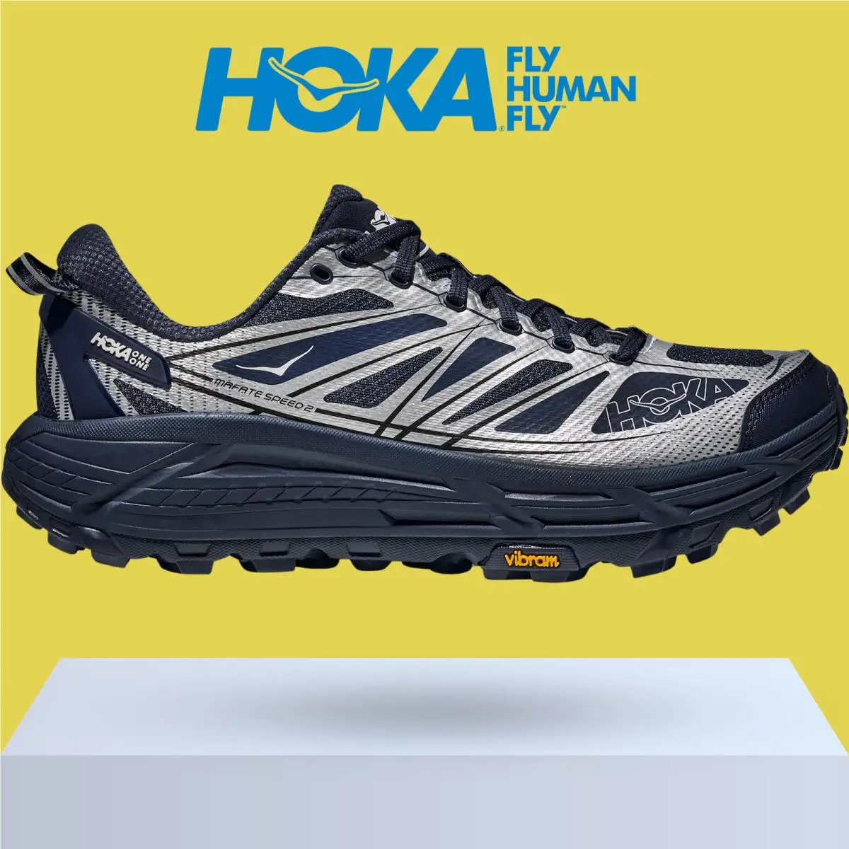 Hoka shoes - Hoka One One Mafate Speed 2 - White/Lunar Rock 14