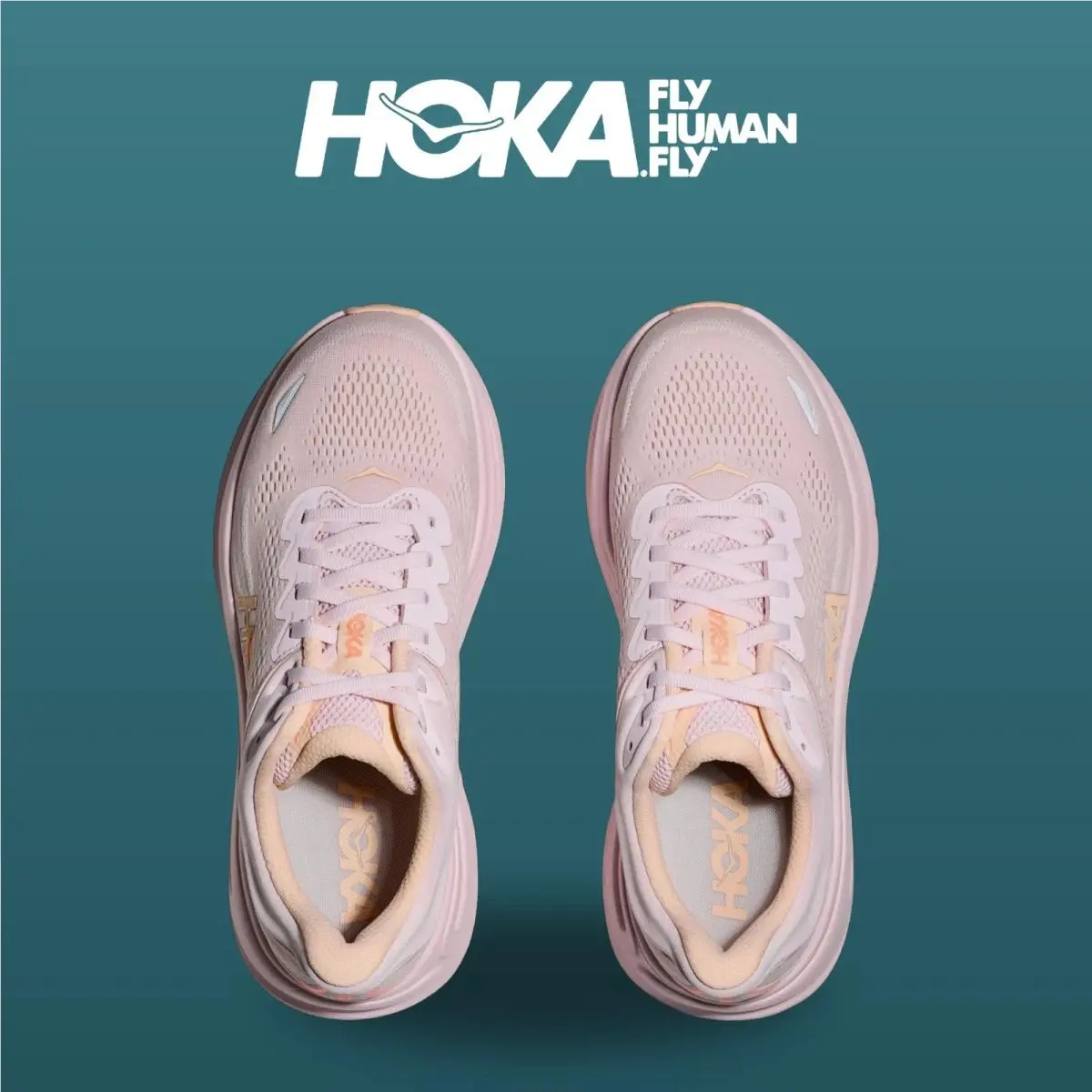 Hoka shoes - HOKA Bondi 9 Wide - Bondi Wide - 1162012-LRMT - Lilac Cream/Tangerine Glow 0