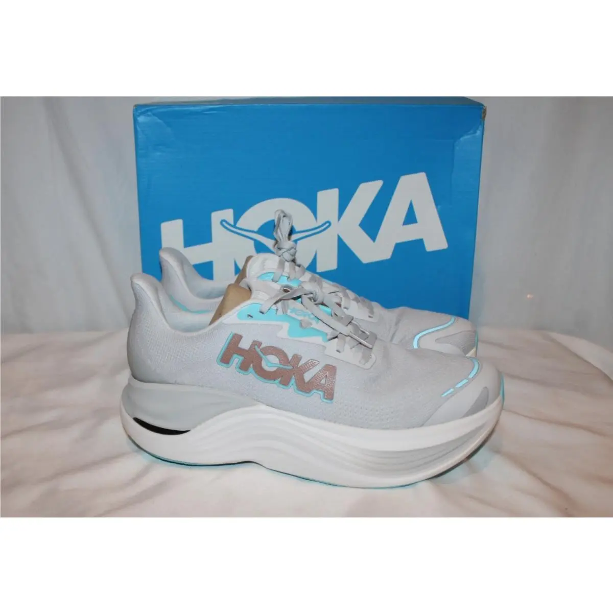 Hoka shoes - Hoka One One Skyward X - WHITE BLUE 0